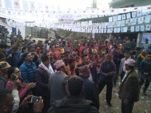 धुलिखेलमा चुनाबी सभा
