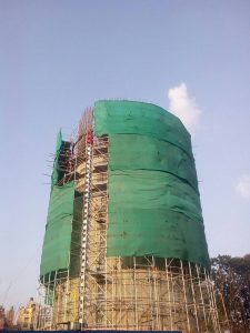 लकडाउनमा पनि धरहरा पुनःनिर्माणको काम जारी