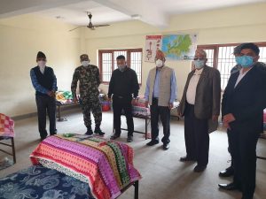 धुलिखेलमा नेपाली सेनाले ग¥यो कोरोना आंशकित ब्यक्तिलाई  ‘उद्धार र उपचार’मा तयारीको नमुना प्रर्दशनी