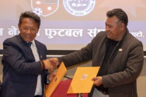 स्थानीय स्तरमा फुटबल खेलको विकास गर्न  नेपाल नगरपालिका संघ र एन्फाबीच समझदारी पत्रमा हस्ताक्षर