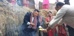 श्रीखण्डपुर माध्यमिक विद्यालयको चार तल्ले पक्कि भवन शिल्यान्यास