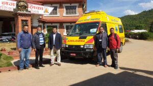 भारत सरकारद्वारा धुलिखेल नगरपालिकालाई अत्याधुनिक एम्बुलेन्स सहयोग हस्तान्तरण